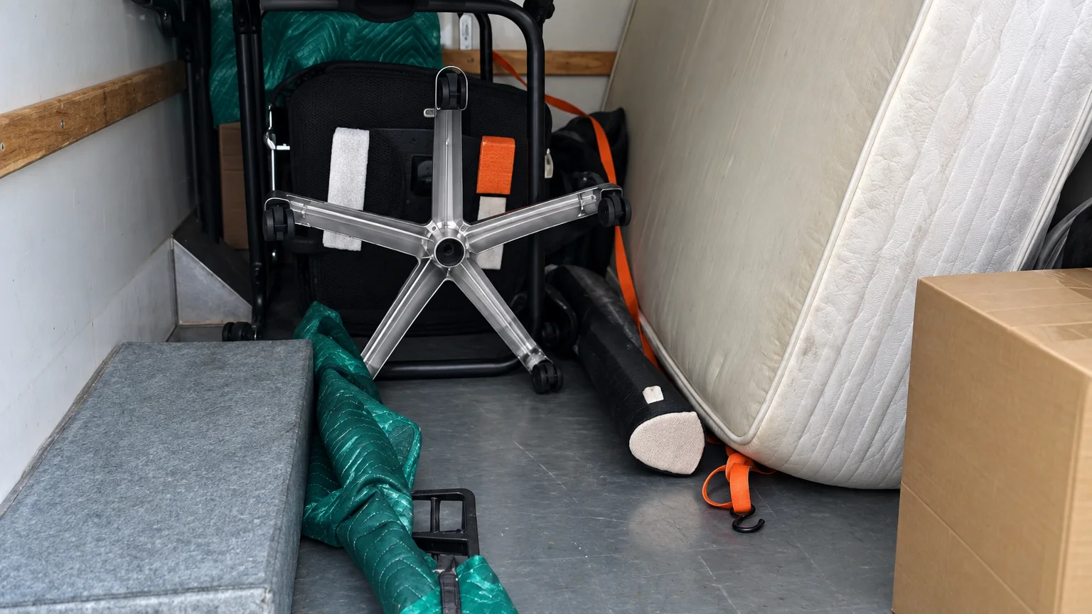 Packed household items prepared for careful transport