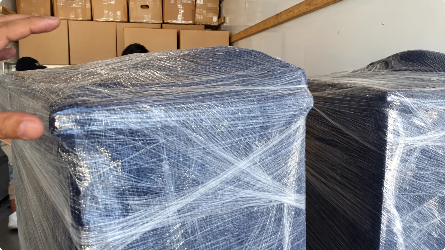 Large furniture protected and ready for transport