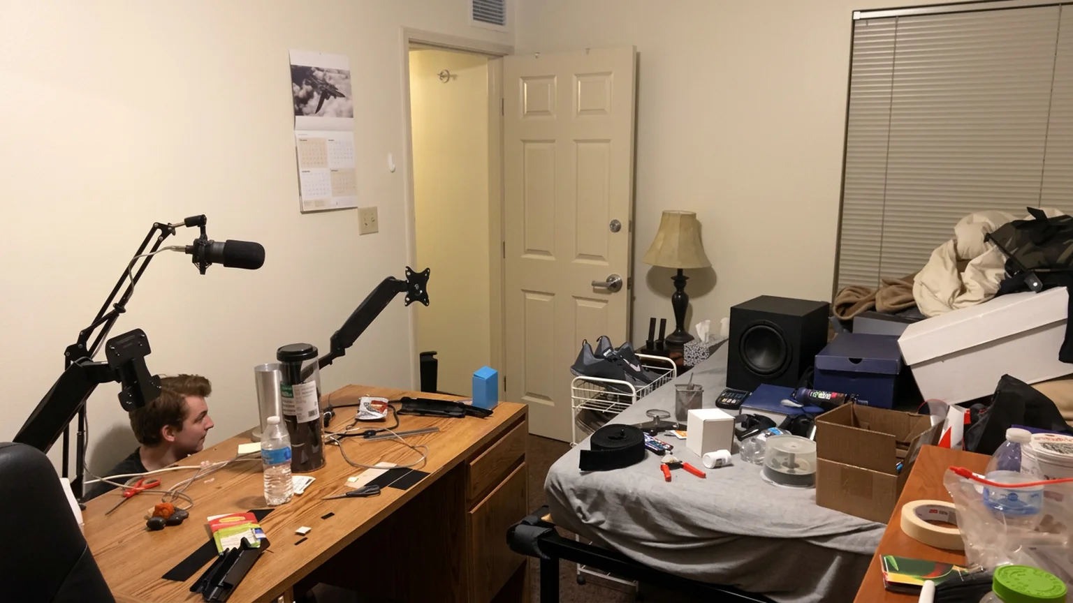 Moving boxes and household items prepared for an apartment move